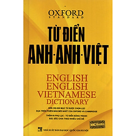 Từ Điển Anh - Anh - Việt (Bìa Cứng Màu Vàng) (Quà Tặng: Bút Animal Kute')