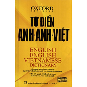 Từ Điển Anh - Anh - Việt  (Oxford - bìa vàng ) tặng kèm bút tạo hình ngộ nghĩnh