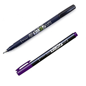 Hình ảnh Combo 2 bút viết thư pháp Tombow Fudenosuke Colouring chuyên viết hán tự, thư pháp, brush lettering