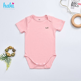 Body cho bé sơ sinh vải sợi tre cao cấp siêu mềm mịn - body suit cho trẻ sơ sinh - bé trai - bé gái , Bộ áo liền quần bodysuit cho bé , body cộc tay cho bé từ 3 đến 18 tháng (4- 12kg) HAKI BB006 