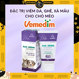 Vemedim Anti Derm hết ghẻ, viêm da, xà mâu cho Chó Mèo - Tuýp 40g