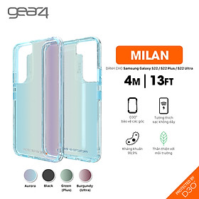 Ốp lưng chống sốc Gear4 D3O Milan 4m cho Samsung Galaxy S22 series - Hàng chính hãng