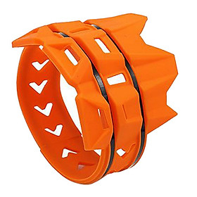 Universal Motorcycle Exhaust Muffler Pipe Protector Heat Shield Cover, Orange