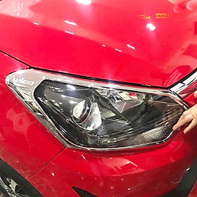 Ốp viền đèn pha, hậu xe Toyota Wigo 2018 - 2019 mạ crom cao cấp