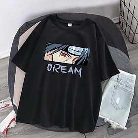 Áo thun tay lỡ form rộng unisex anime Naruto ITachi Sasuke phong cách Harajuku Nhật Bản nam nữ đủ size