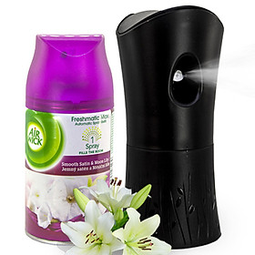 Bộ phun tinh dầu tự động Air Wick Smooth Satin and Moon Lily 250ml QT004879 - hương hoa ly