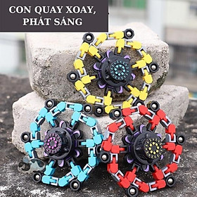 Đồ chơi Fidget Spinner con quay xoay cơ khí phát sáng thay đổi hình dạng