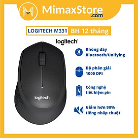 Chuột không dây LOGITECH M331 Black Cổng USB - Hàng chính hãng