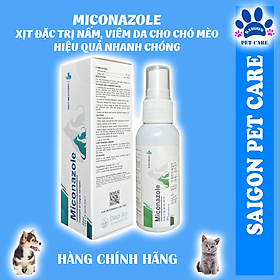 Chai xịt trị nấm, viêm da Miconazole cho chó mèo 50ml