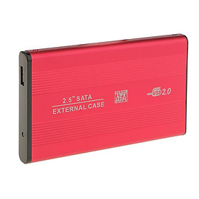 USB2.0  External 2.5"SSD HDD  Enclosure Laptop Disk Case -Red