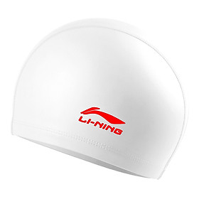 Li Ning LI-NING male and female swimming cap PU coating long hair waterproof swimming cap ear ear comfort do not le head LSJL856 possession of green