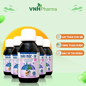 Combo 5 chai Siro Thảo Mộc SV Cao Kinh Giới - Hỗ Trợ Giảm Ho, Tăng Sức Đề Kháng, Giảm Viêm Mũi Dị Ứng, Viêm Đường Hô Hấp 100ml