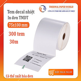 Mua 10 cuộn giấy in nhiệt tự dính  in đơn hàng TMDT 75x100 mm dài 30m