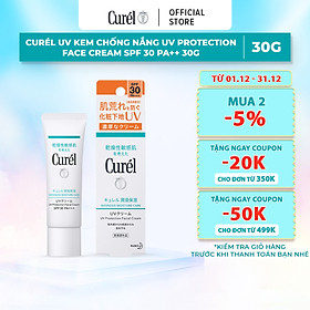 UV Kem Chống Nắng Curel UV Protection Face Cream SPF 30 PA++ (30g)