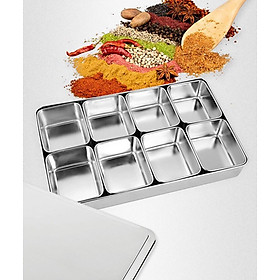 Mua Hũ Gia Vị Inox 8 Ngăn Nắp Rời