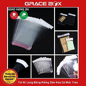 Mua Set 100 Túi Ni Long Bóng Kiếng Dán Keo Có Móc Treo - Size Nhỏ Đựng Phụ Kiện  Trang Sức  Bao Lì Xì - Grace Box