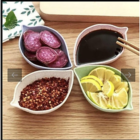 Mua Chén Bát Đựng Gia Vị Hình Chiếc Lá Dĩa Đựng Nước Chấm Dễ Thương