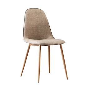 Mua Ghế ăn bọc da simili  giả vải màu kem / xám / Nâu nhập khẩu đẹp duyên dáng thanh mảnh CC3003-P  chân thép sơn tĩnh điện màu gỗ / đen