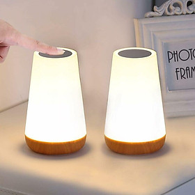 Bộ 2 đèn ngủ phòng ngủ xúc giác di động ánh sáng ban đêm 13 màu RVB usb có thể sạc lại điều khiển điều khiển từ xa với cường độ thay đổi cho phòng khách và phòng khách màu nâu