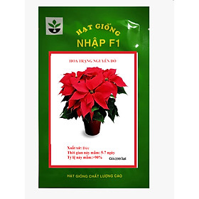 Gói 100 hạt giống hoa trạng nguyên màu đỏ