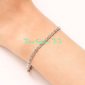 Lắc tay inox kiểu xoắn ốc không đen