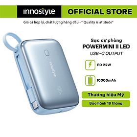 Mua Sạc Dự Phòng Innostyle 10000mAh Powermini II Led VỚI Cáp Type-C - Hàng Chính Hãng