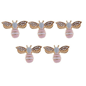 8-20pack 5 Pieces Bee Alloy Rhinestone Flatback Decorative Scrapbooking