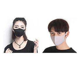 Anti Dust Pollution Mouth Mask Reusable Dust Proof Face Mask Gray And Black
