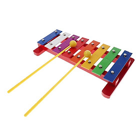 8 Tones Xylophone with Mallets Percussion Instrument Musical Toy for Kids