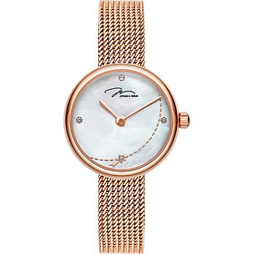 Đồng hồ đeo tay Nữ hiệu JONAS & VERUS L25.11.PWBP, Máy Pin (Quartz), Kính sapphire chống trầy xước, Dây Lưới Thép không gỉ 316L