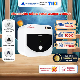 Mua Bình nóng lạnh gián tiếp Rossi Amore Vuông (15/20/30 Lít) - Chính hãng  Bảo Hành 7 năm