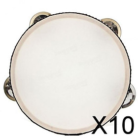10xEducational Toy Musical Tambourine Beat Instrument Hand Drum
