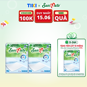 Combo 2 Tấm lót SunMate cải tiến mới 10 miếng (45 x 70cm)