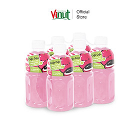 Lốc 6 Chai Nước Ép Trái Cây Topping Nata de coco 320ml (10 hương vị khác nhau)