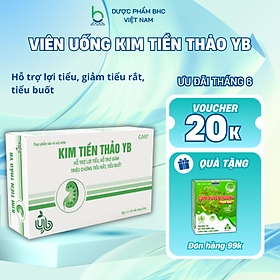 Viên Uống Kim Tiền Thảo YB Hỗ Trợ Lợi Tiểu, Giảm Tiểu Rắt, Tiểu Buốt - Hộp 30 viên