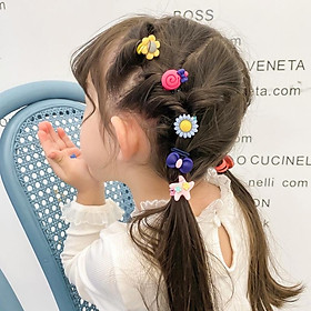 Dây buộc tóc xinh xắn dành cho bé gái hoa quả , con vật set 3 dây
