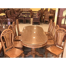 Mua Bộ bàn ăn gỗ gõ đỏ bàn bầu 08 ghế