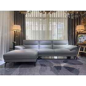 Mua Sofa góc L da bò Italy Juno sofa màu xám SFLCT05 2m6 x 1m6 hàng cao cấp chuẩn da bò nhập khẩu Ý