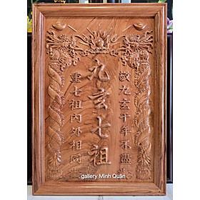 Mua Liễn thờ gia tiên Cửu Huyền Thất Tổ chữ Hán nôm bằng gỗ hương đá