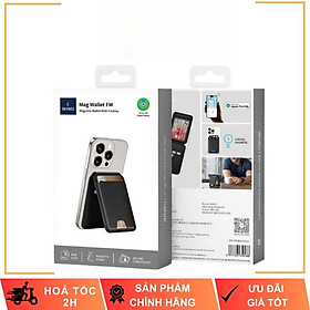 VÍ DA Wi WU Mag Wallet FM ( gắn định vị) WM-005 - Kiêm Giá Đỡ, Nhỏ Gọn - Tiện Lợi Cao Cấp - Hàng Chính Hãng