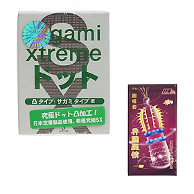 Bao Cao Su Gai Sagami + Bcs Gai Râu To Hộp 2c 