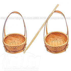 Mua Quang gánh mây tre vàng nâu - trang trí  decor