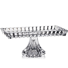 Chân bồng pha lê chữ nhật Rogaska Crown Jewel Platter 35 x 19 cm Hàng chính hãng