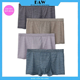 Hình ảnh Quần Boxer Nam sợi cotton lạnh kháng khuẩn thoải mái mềm mịn, Quần Lót Nam co giãn 4 chiều thấm hút mồ hôi cực tốt thương hiệu BAW (combo 3 màu ngẫu nhiên) QLN9