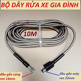 Mua Dây 10m rửa xe áp lực cao - dây rửa xe