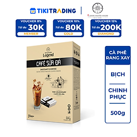 Cà phê hoà tan rang xay 3in1 Cafe sữa đá - Hộp 9 gói x 25gr