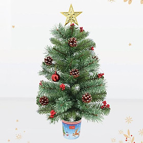 Cây Thông Mini 3 Loại Lá Có Trang Trí - Trang Trí Noel 60 cm - Chaang Chiia LP-TDC-2