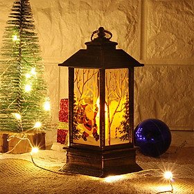 LED Christmas Pattern Candle Light Tea Light Night Lamp for Christmas Home Table Decoration