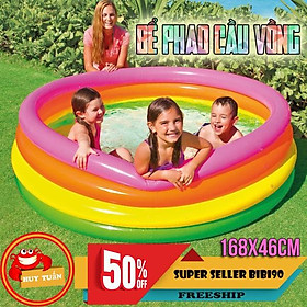 Mua Bể phao bơi cầu vồng 4 tầng