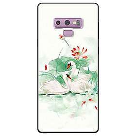 Ốp lưng in cho Samsung Note 9 Mẫu Đôi Thiên Nga